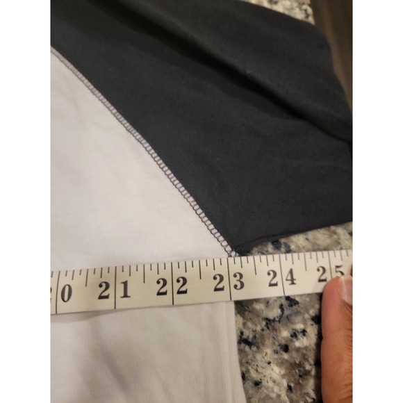 L A T Apparel Oh My God Becky Baseball Tee White Black Size 2 Graphic - Picture 7 of 8